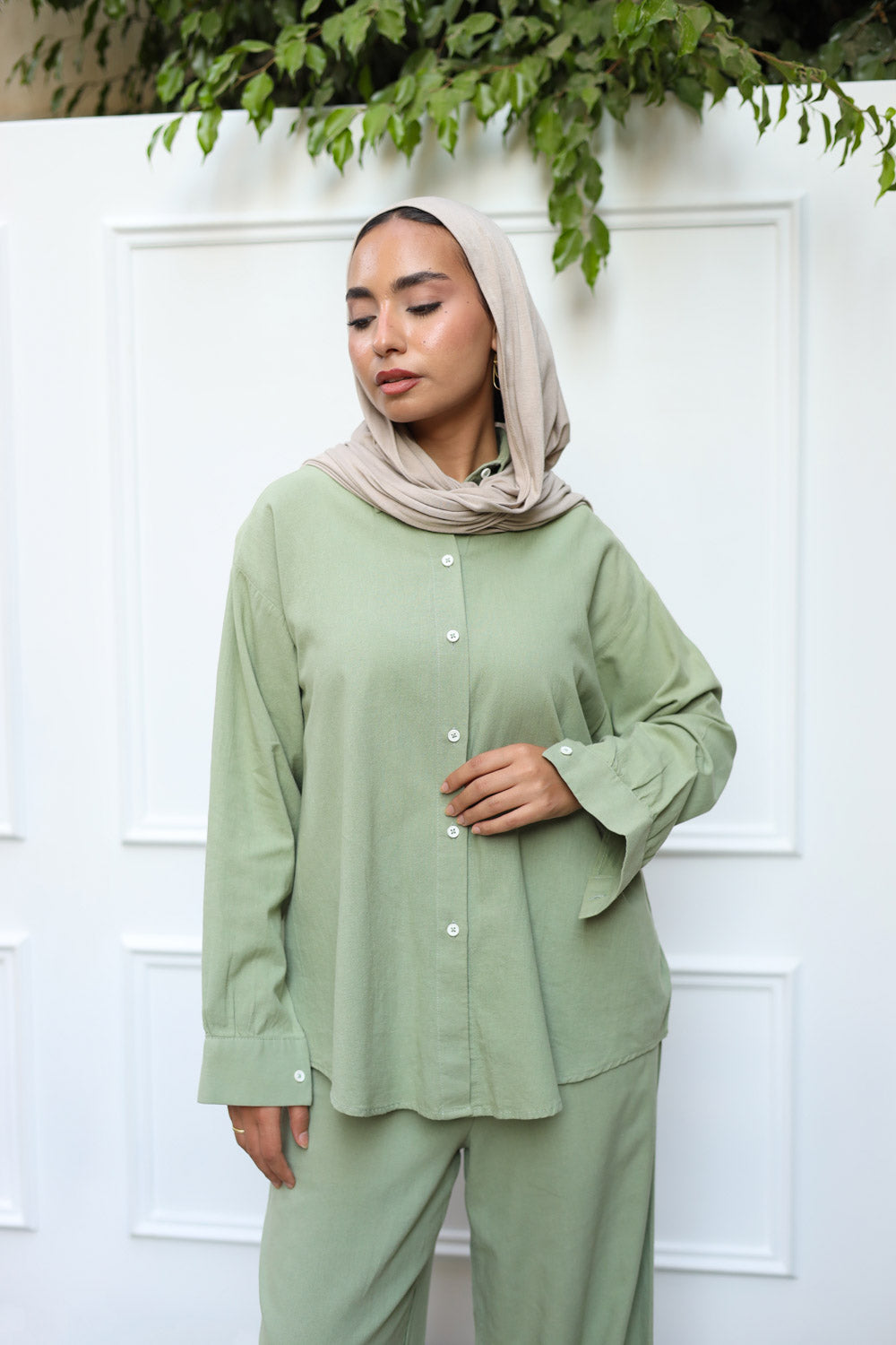 Essential linen Set - Olive