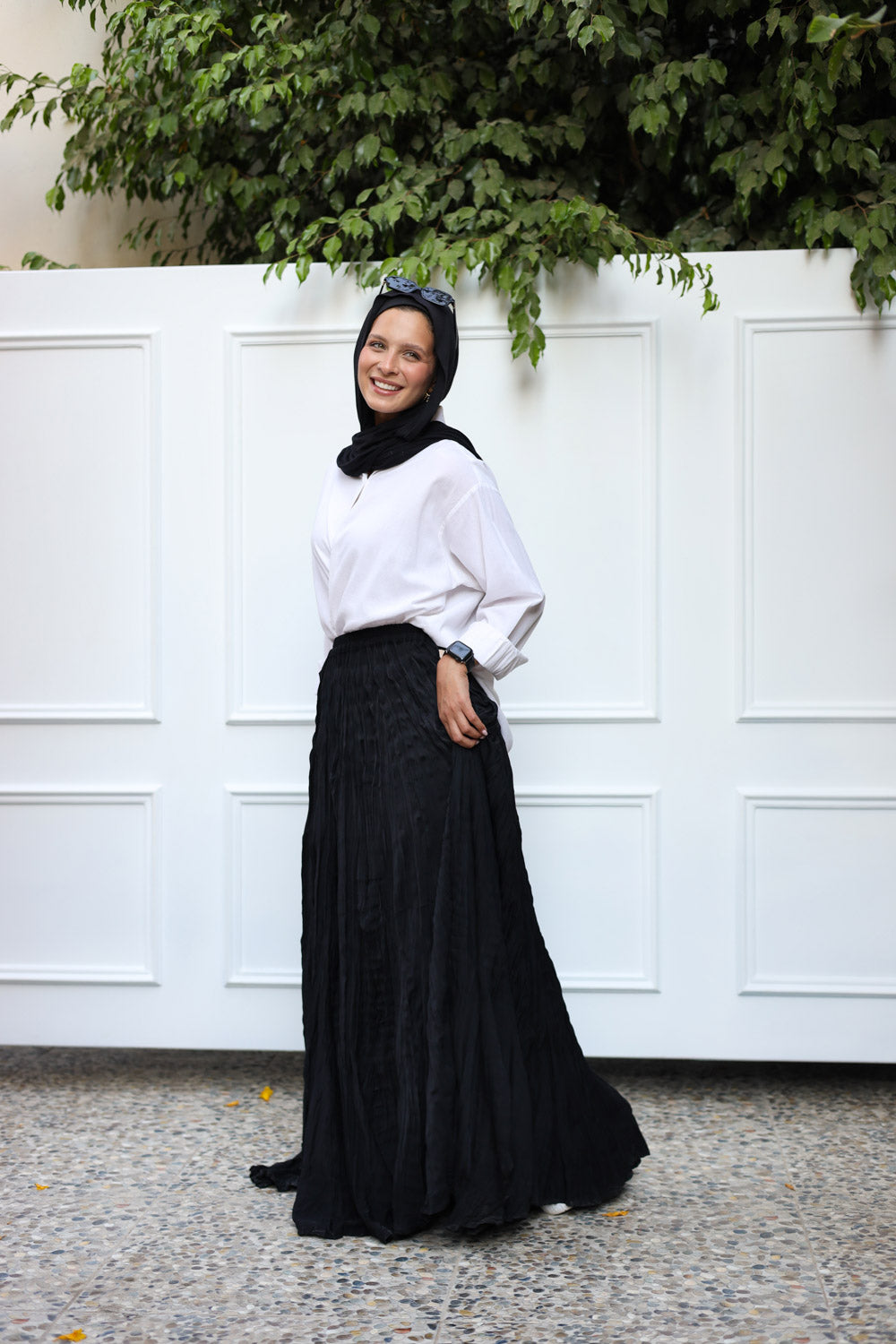 Crushed Skirt - Black