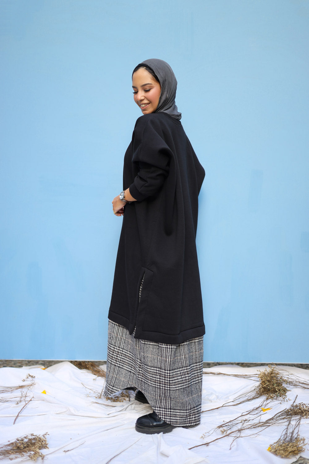 Cocoon Black _ Oversized dress shirt