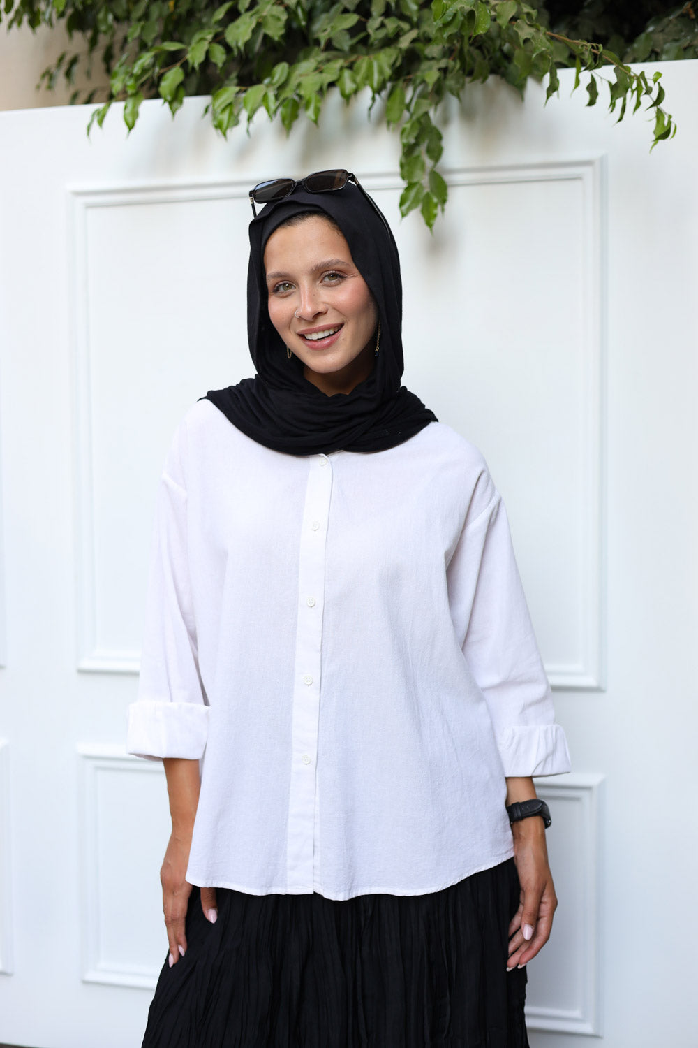 Essential linen Shirt -White