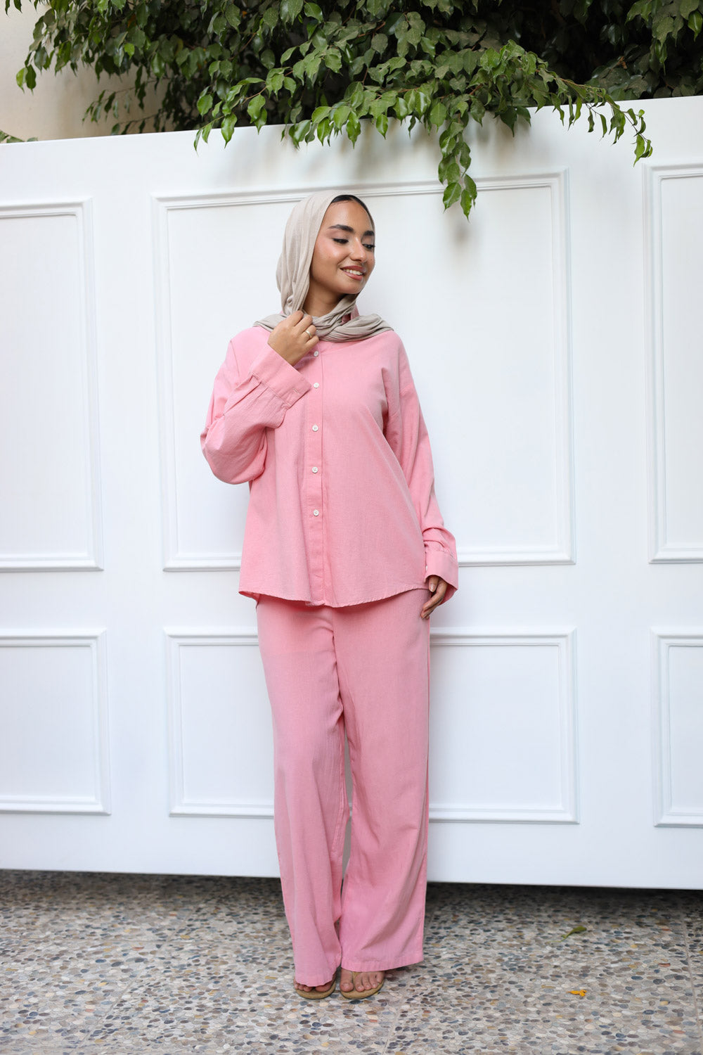 Essential linen Set- Pink